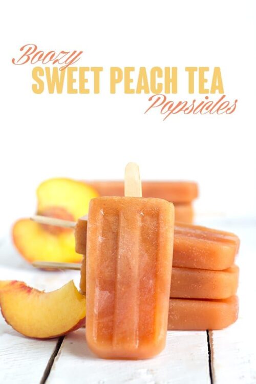 Boozy Sweet Peach Tea Popsicles