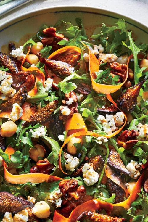 Fig and Arugula Salad With Walnuts and Goat Cheese