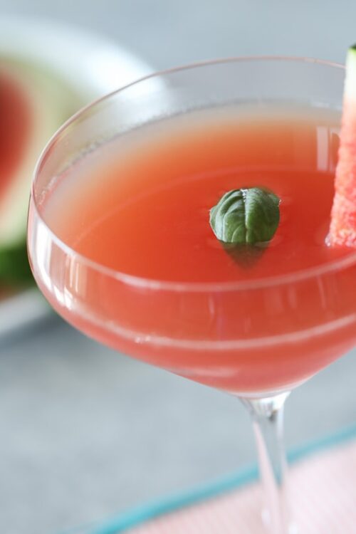 Watermelon Basil Martini