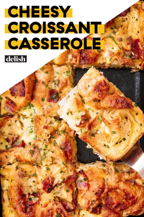 Best Cheesy Croissant Casserole