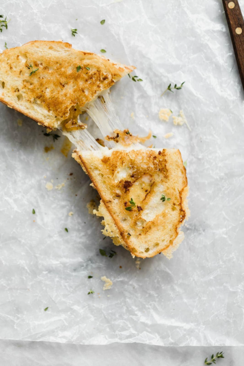 Gruyere Grilled Cheese with Caramelized Onion and Mustard